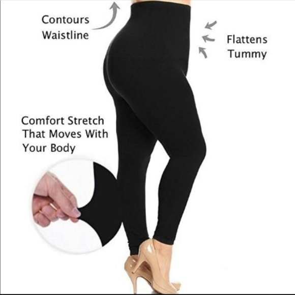 Last 1! Plus High Waisted Tummy Control Leggings - Picture 3 of 6